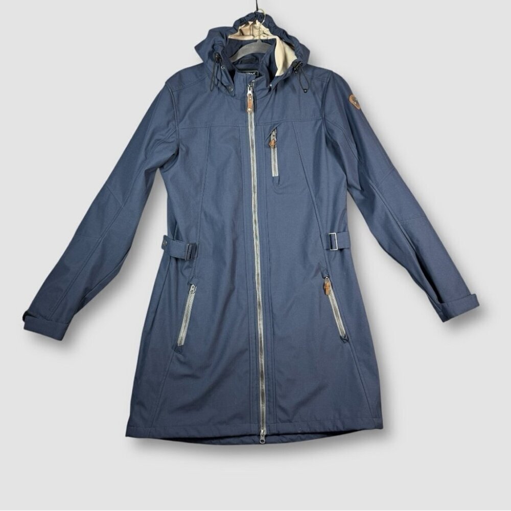 Killtec Hooded Ripstop Gorpcore Navy Blue Water Resistant Jacket Size 10